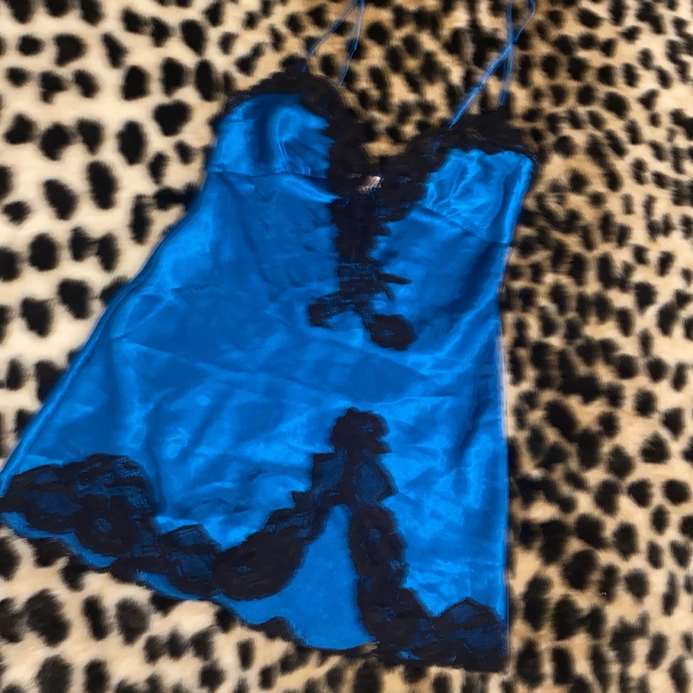Vintage Y2K Victoria Secret royal blue slip dress